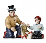 Gilde Clown Der neue Freund 2012 Artikelnummer: 10192 Höhe: 10,5 u. 7,5 cm Limitierung: 3.000 Stück weltweit