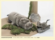 Studiotier Nilpferd Fa. kösen, 7530, 75 cm Studio Animal, hippo, 
