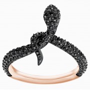 50 % Sale Swarovski 5412050 - Leslie Ring, schwarz, rosé Vergoldung Größe 60, Innendurchenmesser 19,1 mm, 9009654120509