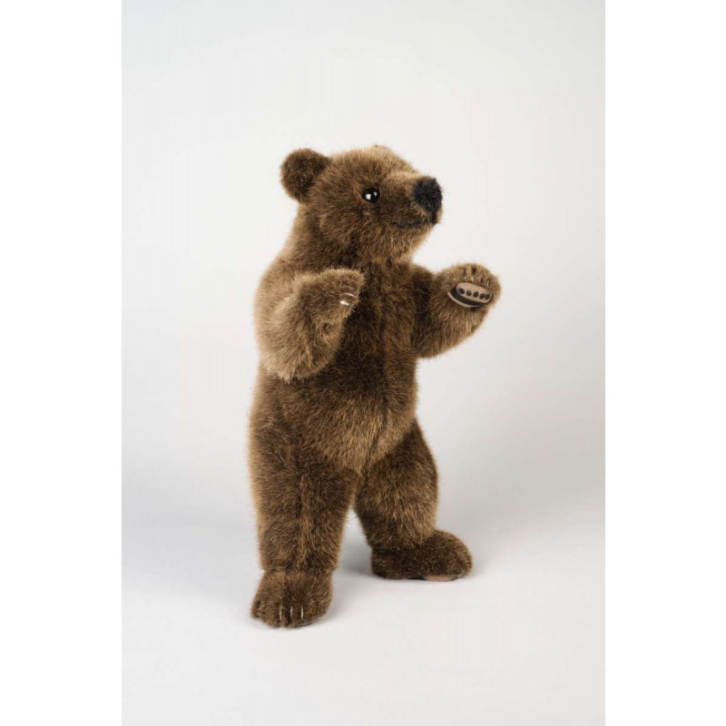 Mousehouse Gifts Plüschtier Bär – Grau, 20x16x19 Cm, Kuscheliger Teddy Mit Schleife, Für Kinder