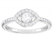 50 % Sale Swarovski Ring Luckily Evil Eye , Größe 52 Innenmaß: 16.5 mm Kristalle: weiss, Ring: rhodiniert Artikelnummer: 5409180 EAN: 9009654091809
