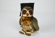 Uni Toys Eule mit Doktorhut, owl with doctor hut, hibou avec le chapeau de docteur, búho con sombrero de médico, L77061R3 ,