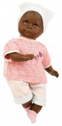 Puppe Schlummerle 32 cm mit Malhaar und braunen Schlafaugen, Kleidung rose/mint/weiss  Artikel-Nr.: 5232957