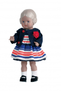 PuppenKleid  ohne Puppe Gr. 25 bis 70 cm für Stehpuppe Artikel-Nr.: 0025747